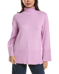 Forte Cashmere Forte Cashmere Easy Rib Trim Funnel Neck Sweater