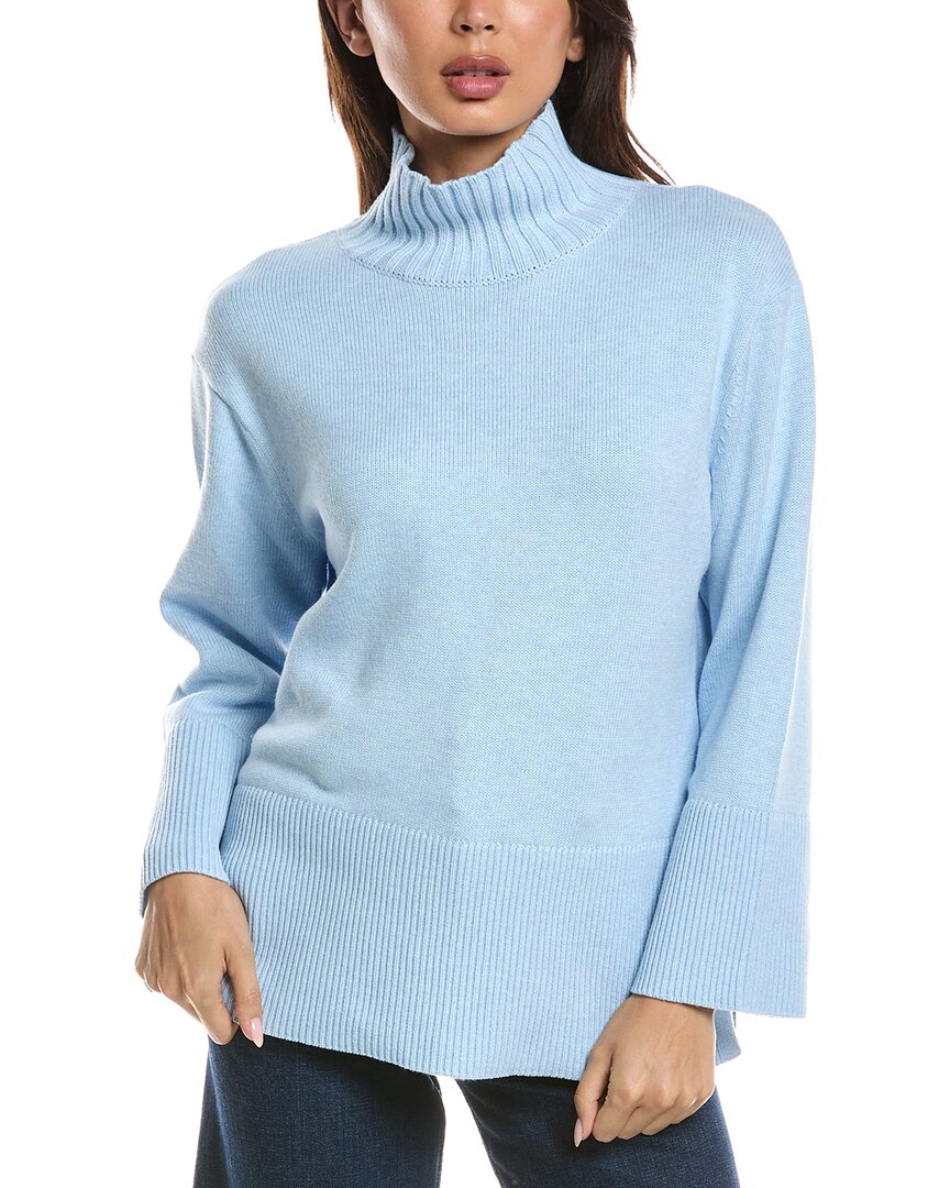 Forte Cashmere Forte Cashmere Easy Rib Trim Funnel Neck Sweater