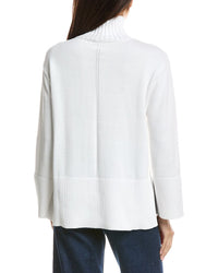 Forte Cashmere Forte Cashmere Easy Rib Trim Funnel Neck Sweater