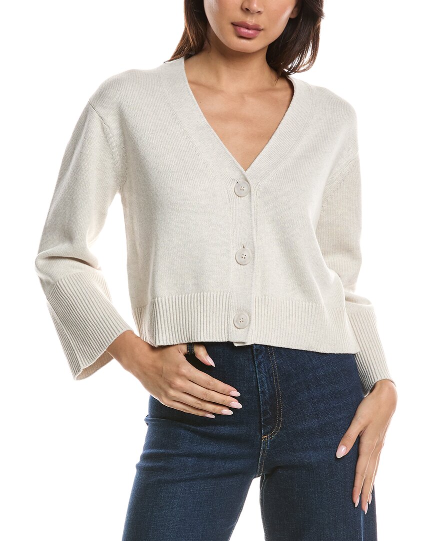 Forte Cashmere Forte Cashmere Wide Sleeve Button Shoulder Sweater