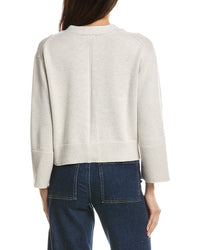 Forte Cashmere Forte Cashmere Wide Sleeve Button Shoulder Sweater