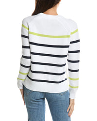 Forte Cashmere Forte Cashmere Wide Sleeve Button Shoulder Sweater