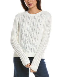 Forte Cashmere Forte Cashmere Crystal Cable Pointelle Sweater