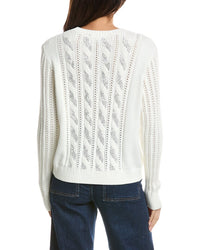 Forte Cashmere Forte Cashmere Crystal Cable Pointelle Sweater
