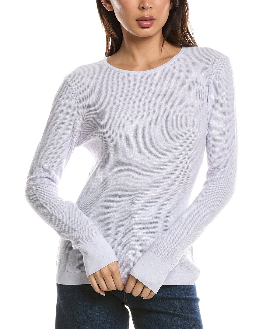 Forte Cashmere Forte Cashmere Thermal Crewneck Cashmere-Blend Sweater
