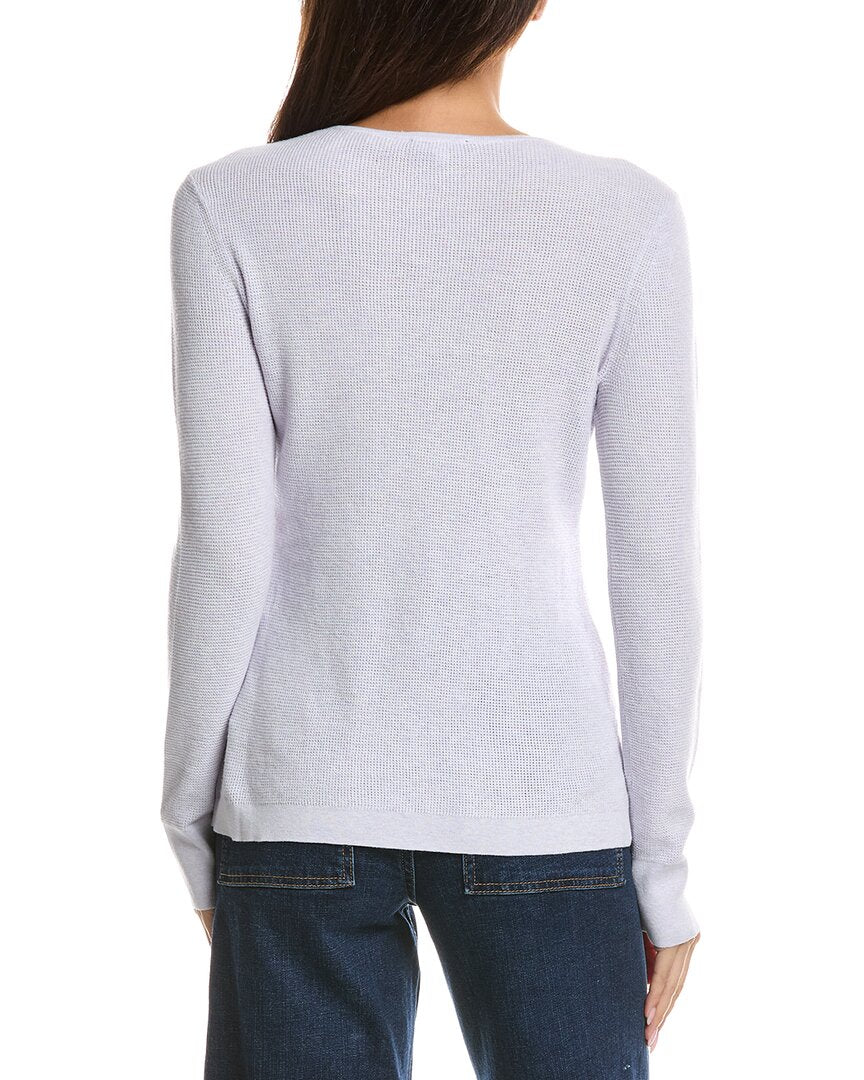Forte Cashmere Forte Cashmere Thermal Crewneck Cashmere-Blend Sweater
