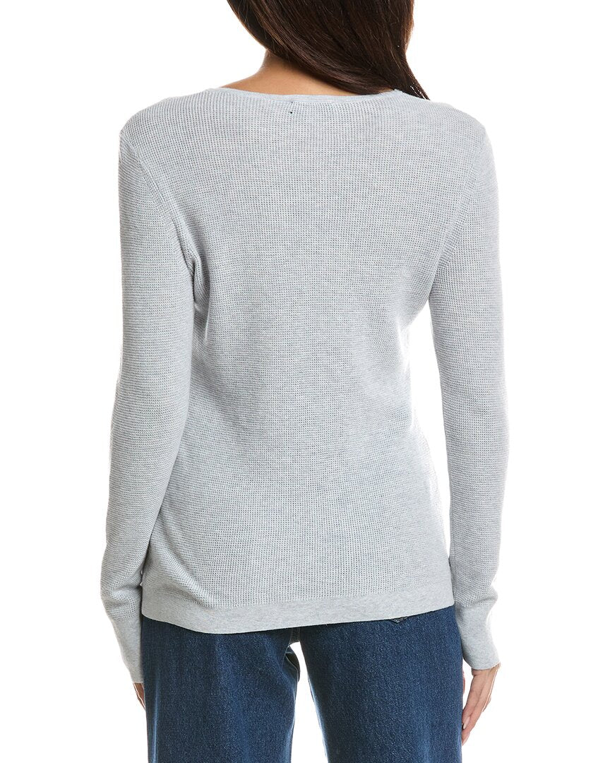Forte Cashmere Forte Cashmere Thermal Crewneck Cashmere-Blend Sweater