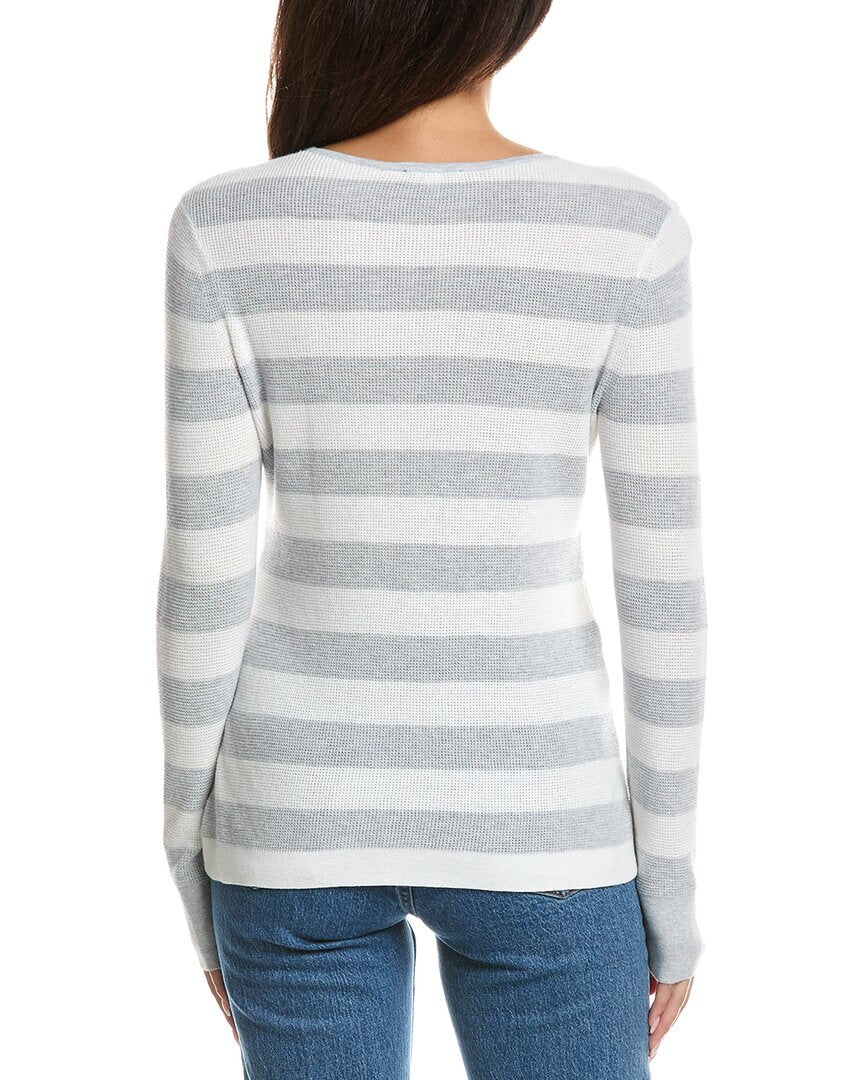 Forte Cashmere Forte Cashmere Thermal Crewneck Cashmere-Blend Sweater