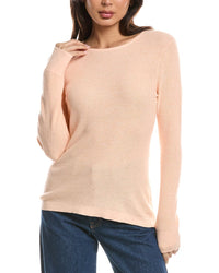 Forte Cashmere Forte Cashmere Thermal Crewneck Cashmere-Blend Sweater