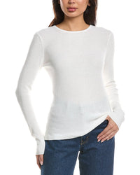 Forte Cashmere Forte Cashmere Thermal Crewneck Cashmere-Blend Sweater