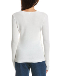 Forte Cashmere Forte Cashmere Thermal Crewneck Cashmere-Blend Sweater