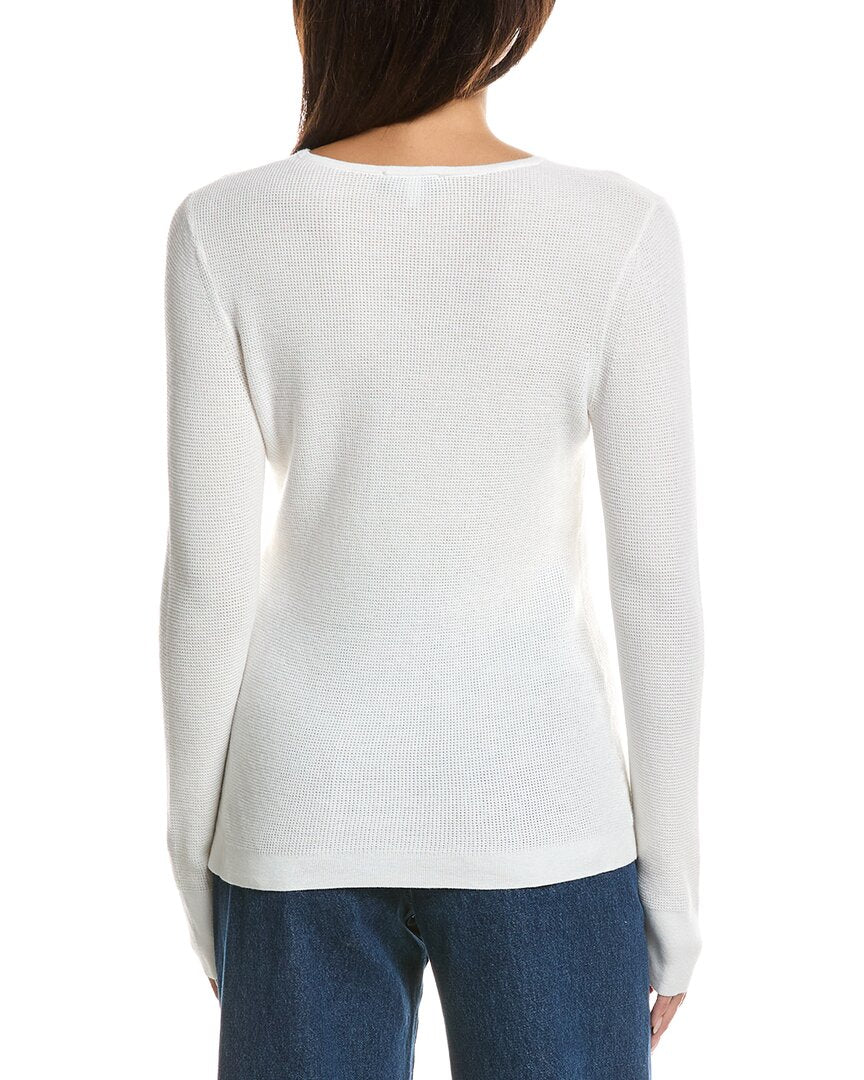 Forte Cashmere Forte Cashmere Thermal Crewneck Cashmere-Blend Sweater