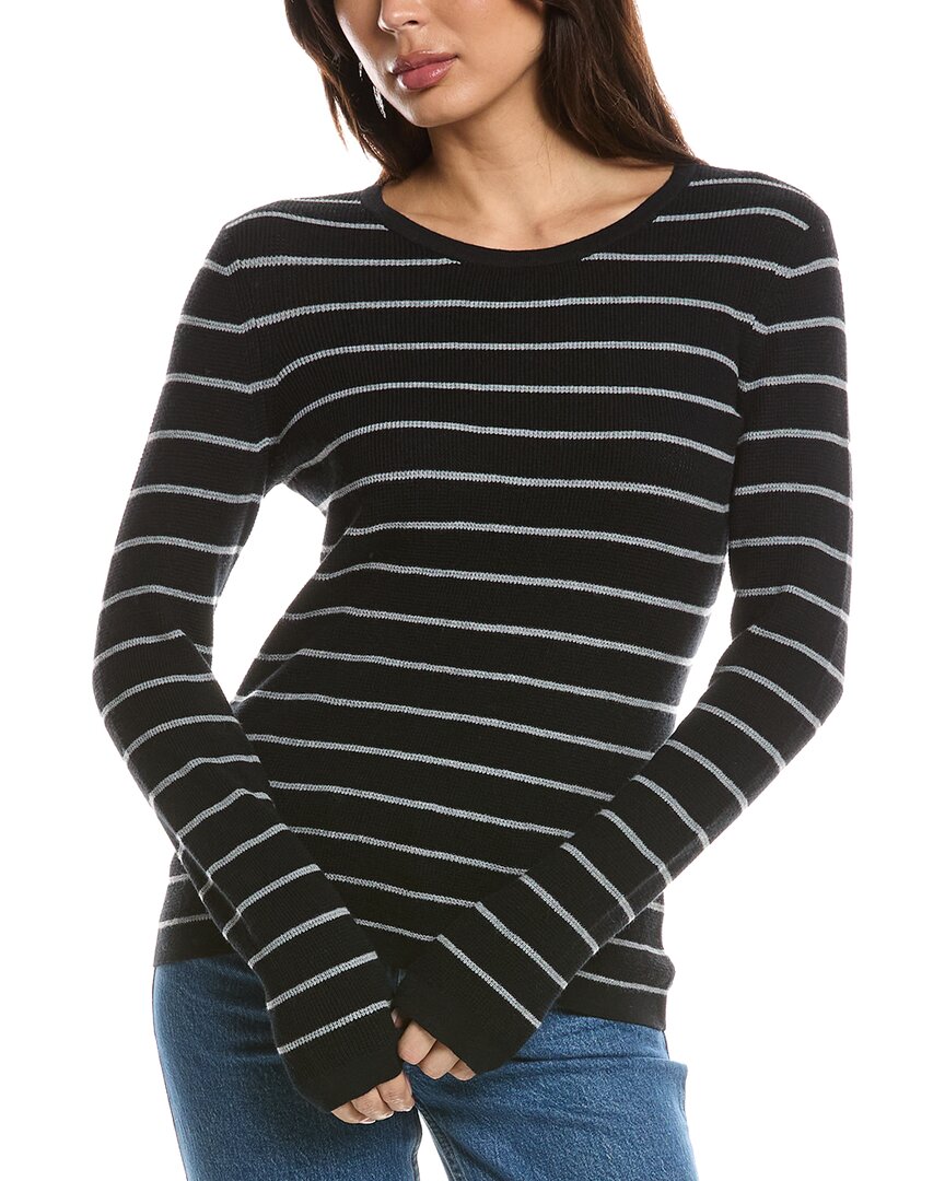 Forte Cashmere Forte Cashmere Thermal Crewneck Cashmere-Blend Sweater