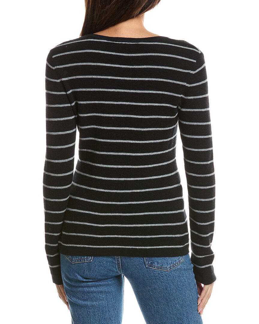 Forte Cashmere Forte Cashmere Thermal Crewneck Cashmere-Blend Sweater