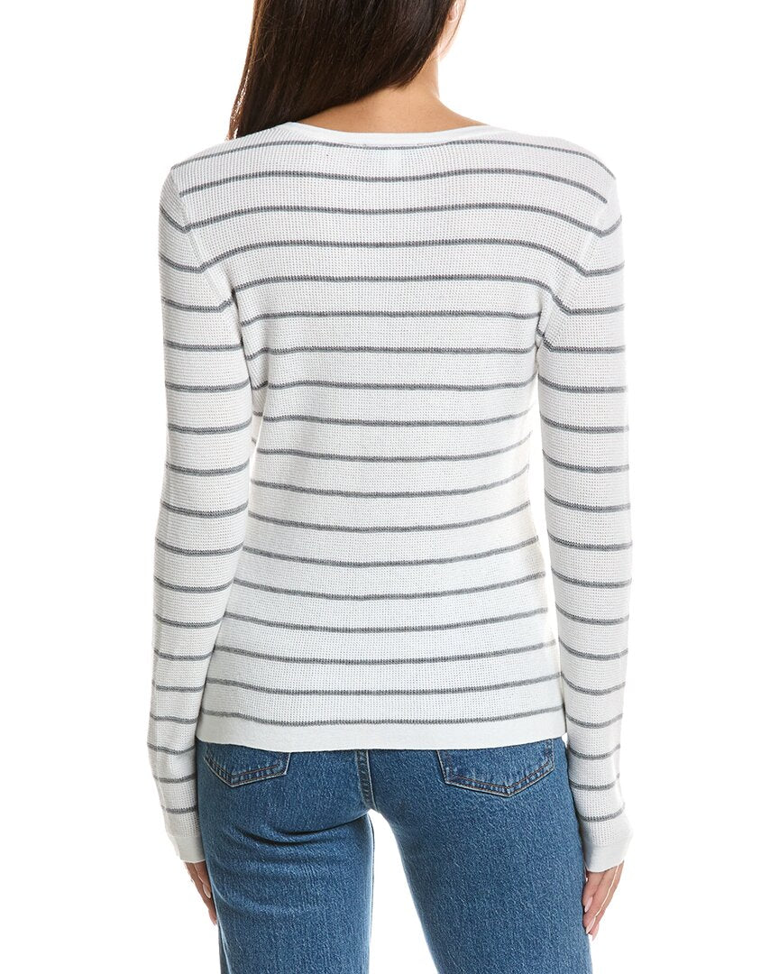 Forte Cashmere Forte Cashmere Thermal Crewneck Cashmere-Blend Sweater