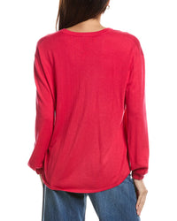 Forte Cashmere Forte Cashmere Split Neck Silk & Cashmere-Blend Sweater