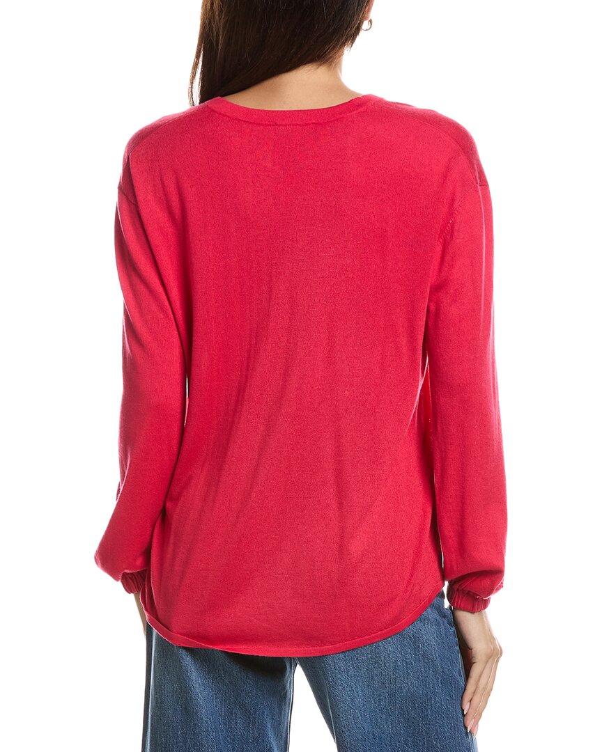 Forte Cashmere Forte Cashmere Split Neck Silk & Cashmere-Blend Sweater