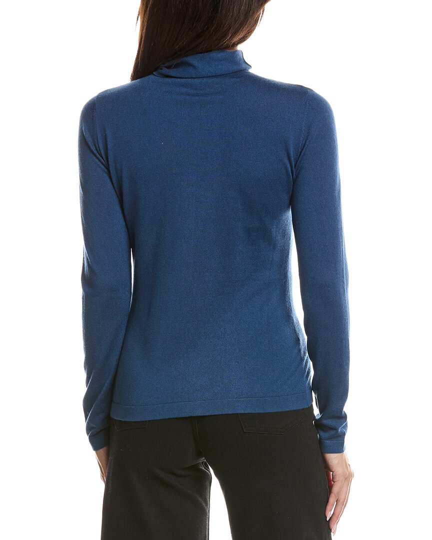 Forte Cashmere Forte Cashmere Long Sleeve Seamed Funnel Neck Silk & Cashmere-Blend Sweater