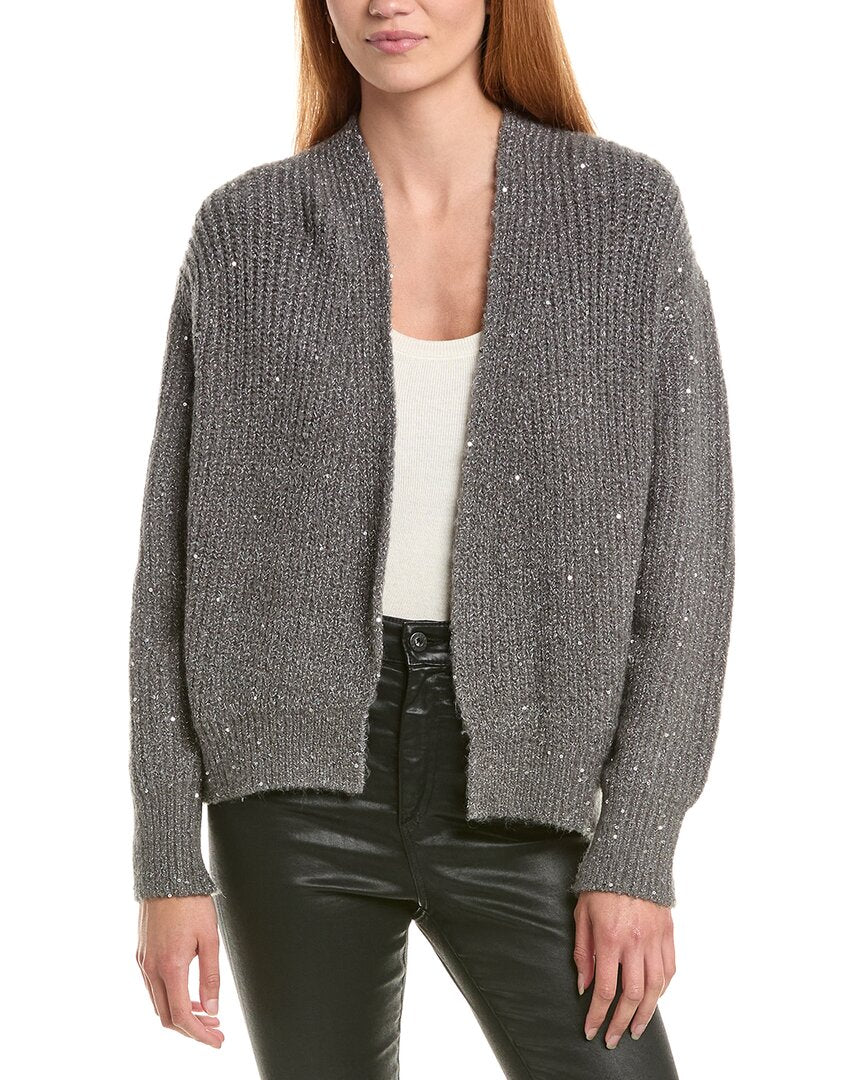 Forte Cashmere Sequin Mohair-Blend Cardigan