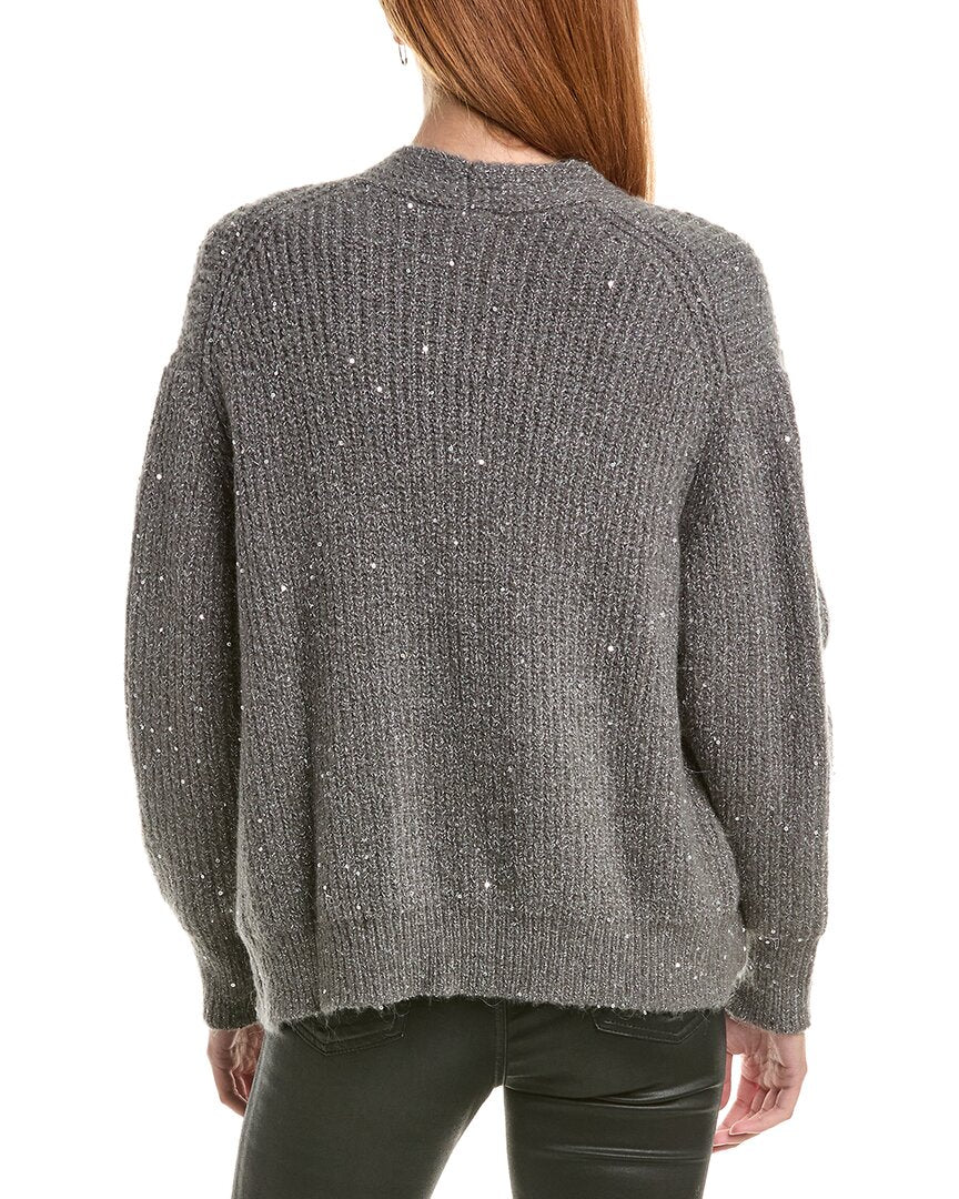 Forte Cashmere Sequin Mohair-Blend Cardigan