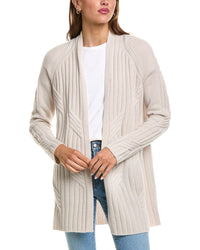 Forte Cashmere Luxe Cable 100% Cashmere Cardigan