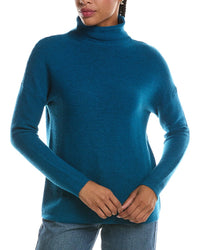 Forte Cashmere Textured Slouchy Funnel Neck 100% Cashmere Sweater