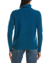 Forte Cashmere Textured Slouchy Funnel Neck 100% Cashmere Sweater