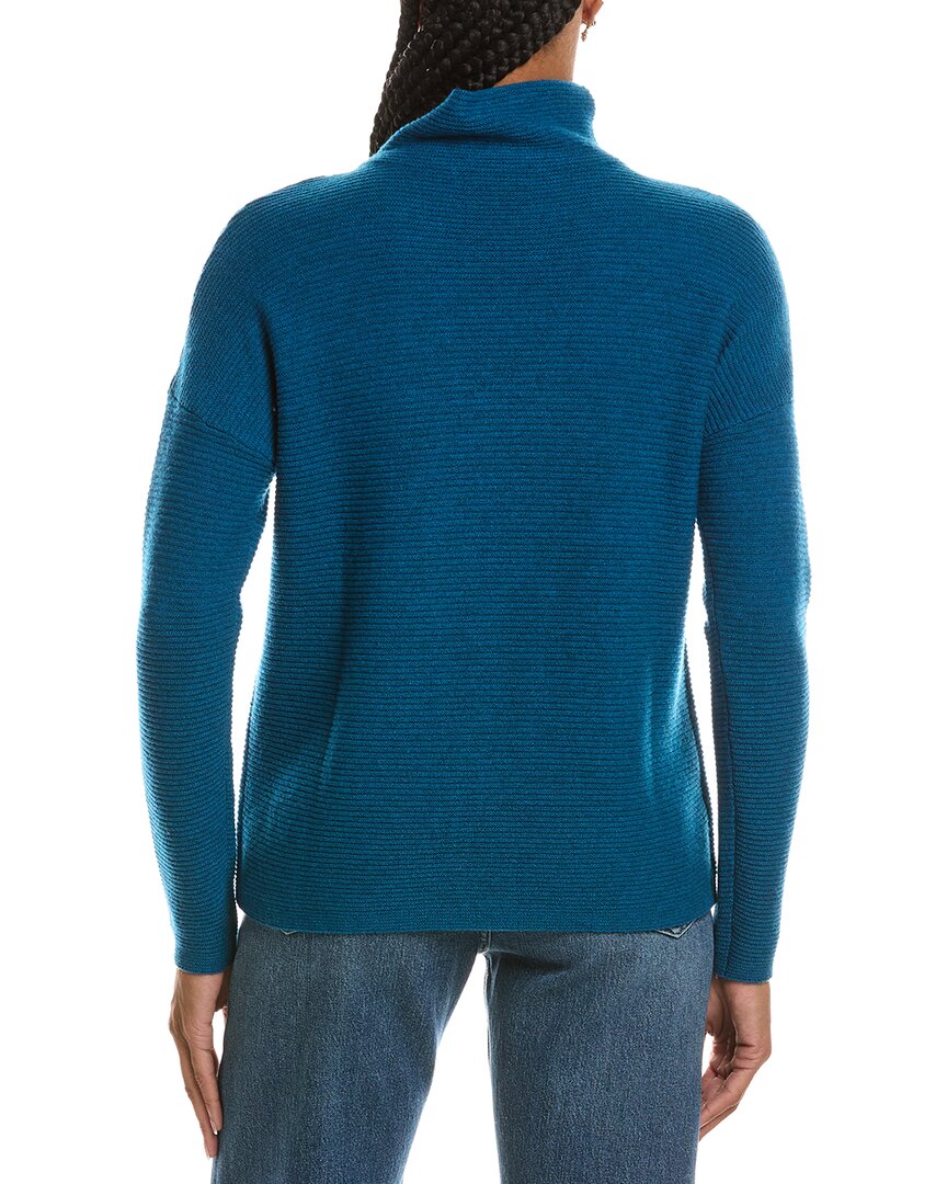 Forte Cashmere Textured Slouchy Funnel Neck 100% Cashmere Sweater