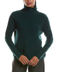 Forte Cashmere Textured Slouchy Funnel Neck 100% Cashmere Sweater