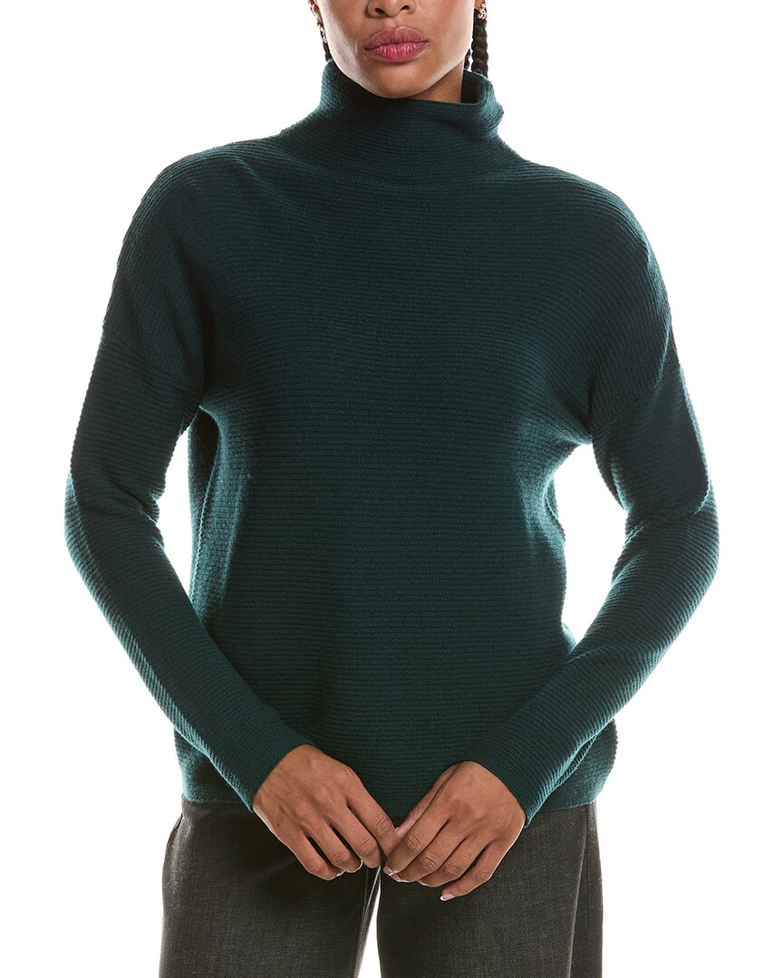 Forte Cashmere Textured Slouchy Funnel Neck 100% Cashmere Sweater
