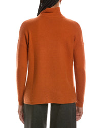 Forte Cashmere Textured Slouchy Funnel Neck 100% Cashmere Sweater