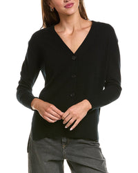 Forte Cashmere Hi-Low Easy Button 100% Cashmere Cardigan