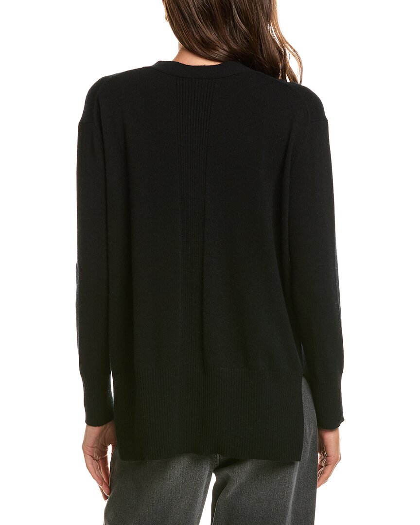 Forte Cashmere Hi-Low Easy Button 100% Cashmere Cardigan