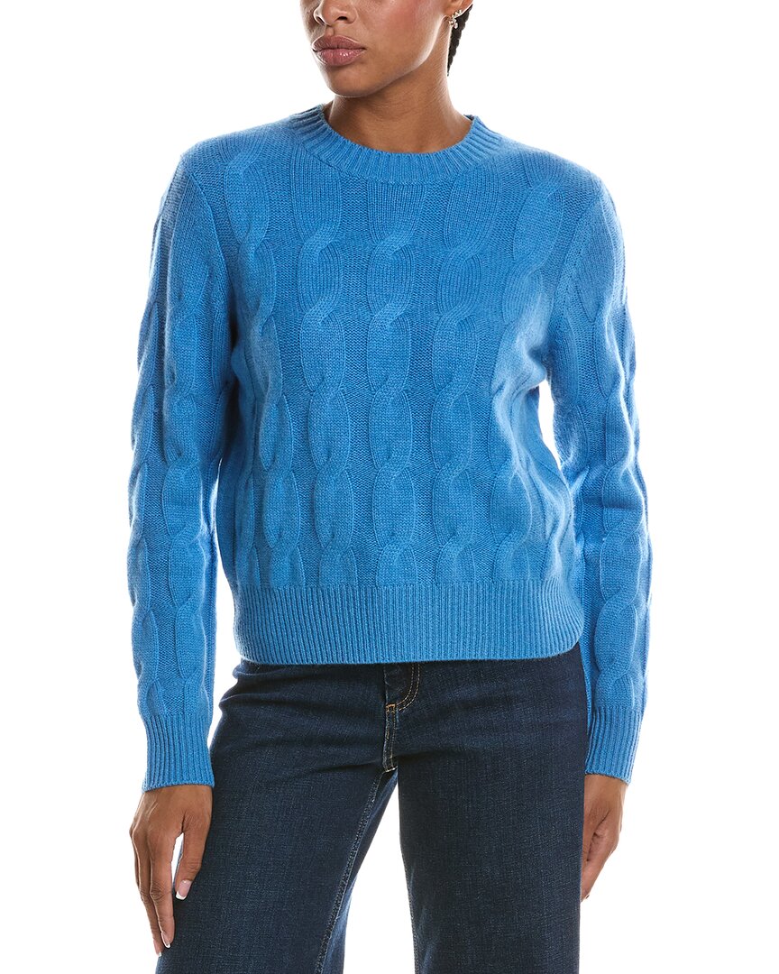 Forte Cashmere Luxe Cable Crewneck 100% Cashmere Sweater