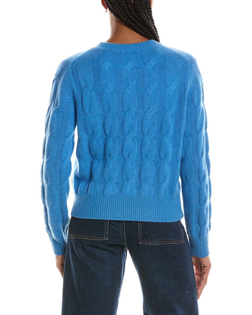Forte Cashmere Luxe Cable Crewneck 100% Cashmere Sweater