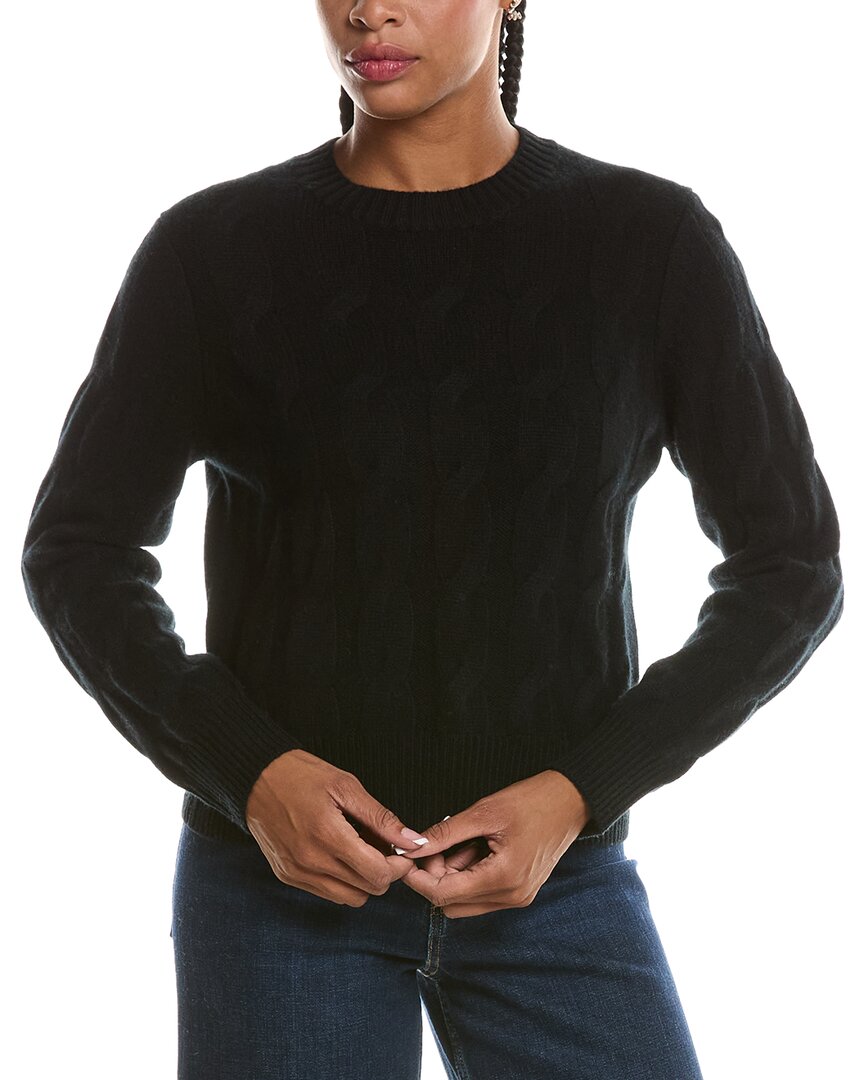 Forte Cashmere Luxe Cable Crewneck 100% Cashmere Sweater