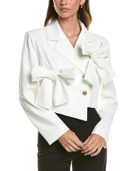 Gracia Gracia Applique Bow Crop Jacket
