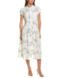 Gracia Gracia Floral Ruffle Work Belt Dress