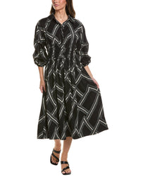 Gracia Gracia Printed Shirt Collar Dress