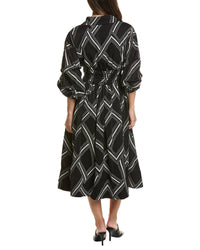 Gracia Gracia Printed Shirt Collar Dress