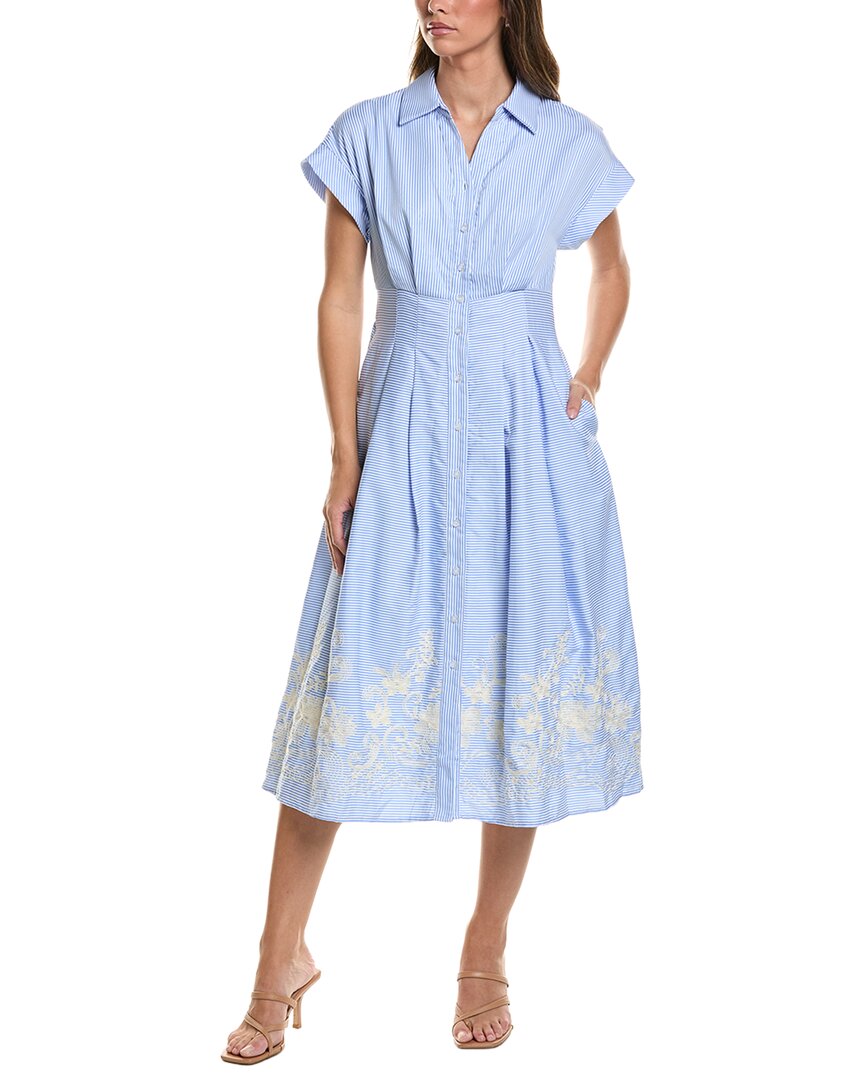 Gracia Gracia Embroidered Bottom Stripe Dress