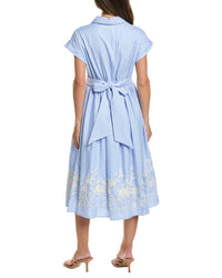 Gracia Gracia Embroidered Bottom Stripe Dress