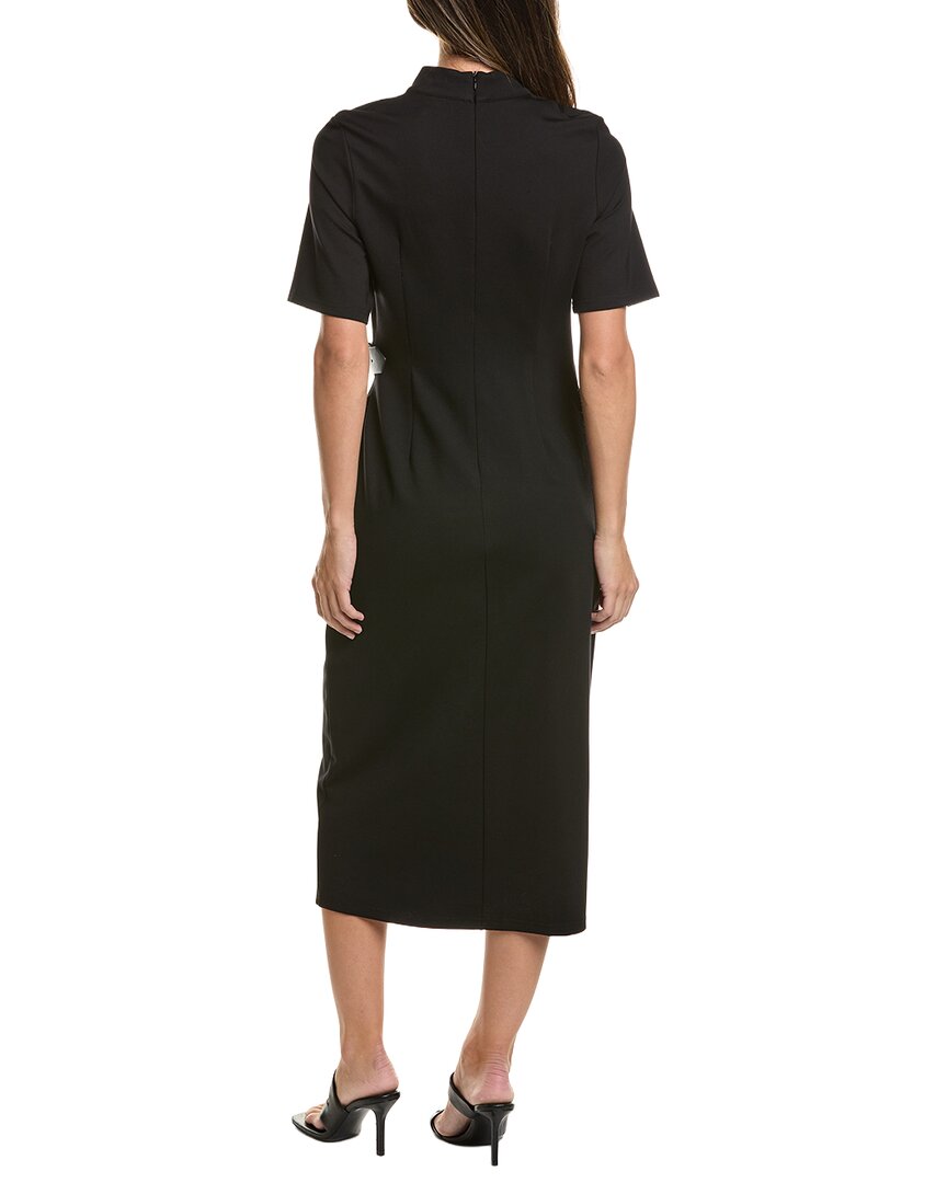 Gracia Gracia High Neck Belt Buckle Detail Dress