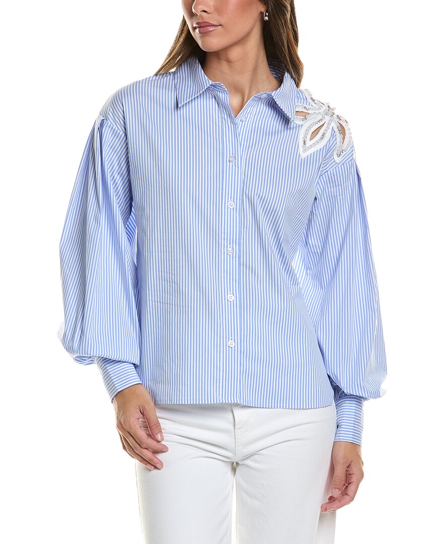 Gracia Gracia Embroidered Stripe Shirt