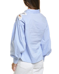 Gracia Gracia Embroidered Stripe Shirt