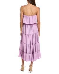 1.STATE 1.State Strapless Smocked Waist Tiered Maxi Dress