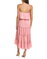 1.STATE 1.State Strapless Smocked Waist Tiered Maxi Dress