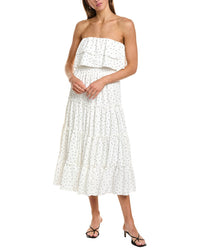 1.State Strapless Smocked Waist Tiered Maxi Dress