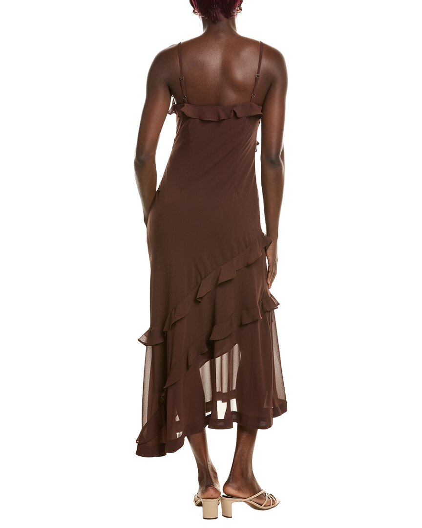 1. State V-Neck Asymmetrical Maxi Dress - Chicory Coffee