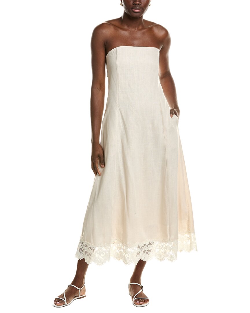 1.STATE 1.State Strapless Linen-Blend Dress